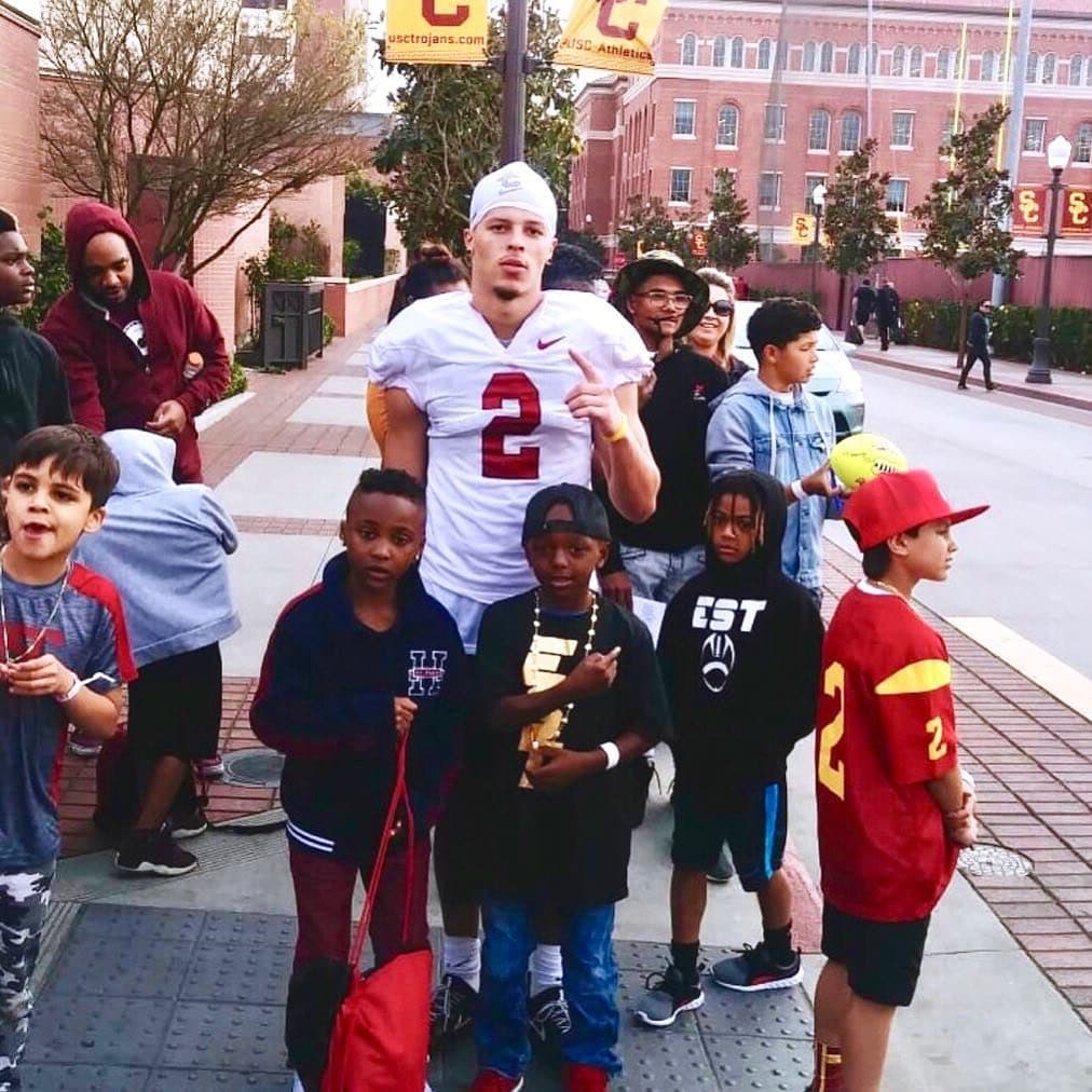 USC campus — #2 with the next generation under the Trojan banners.